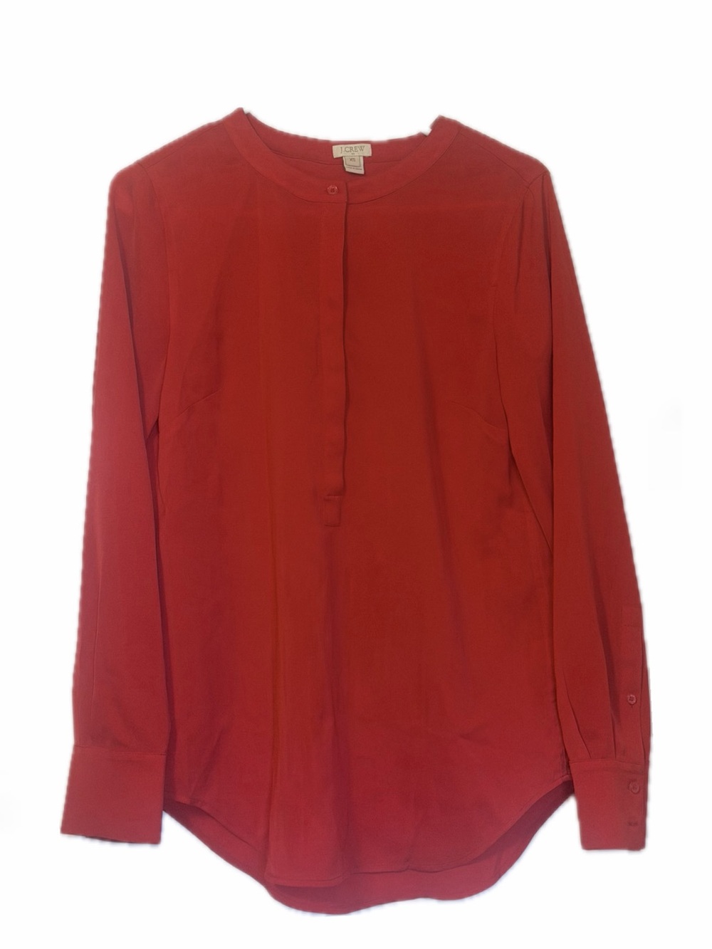 J. Crew Red Long-Sleeve Blouse